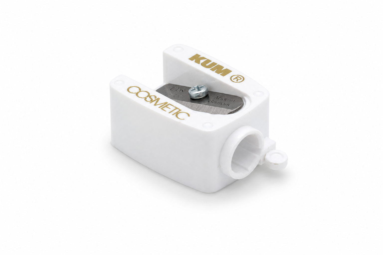 KUM Revolution sharpener, three-quarter angle with the cone open